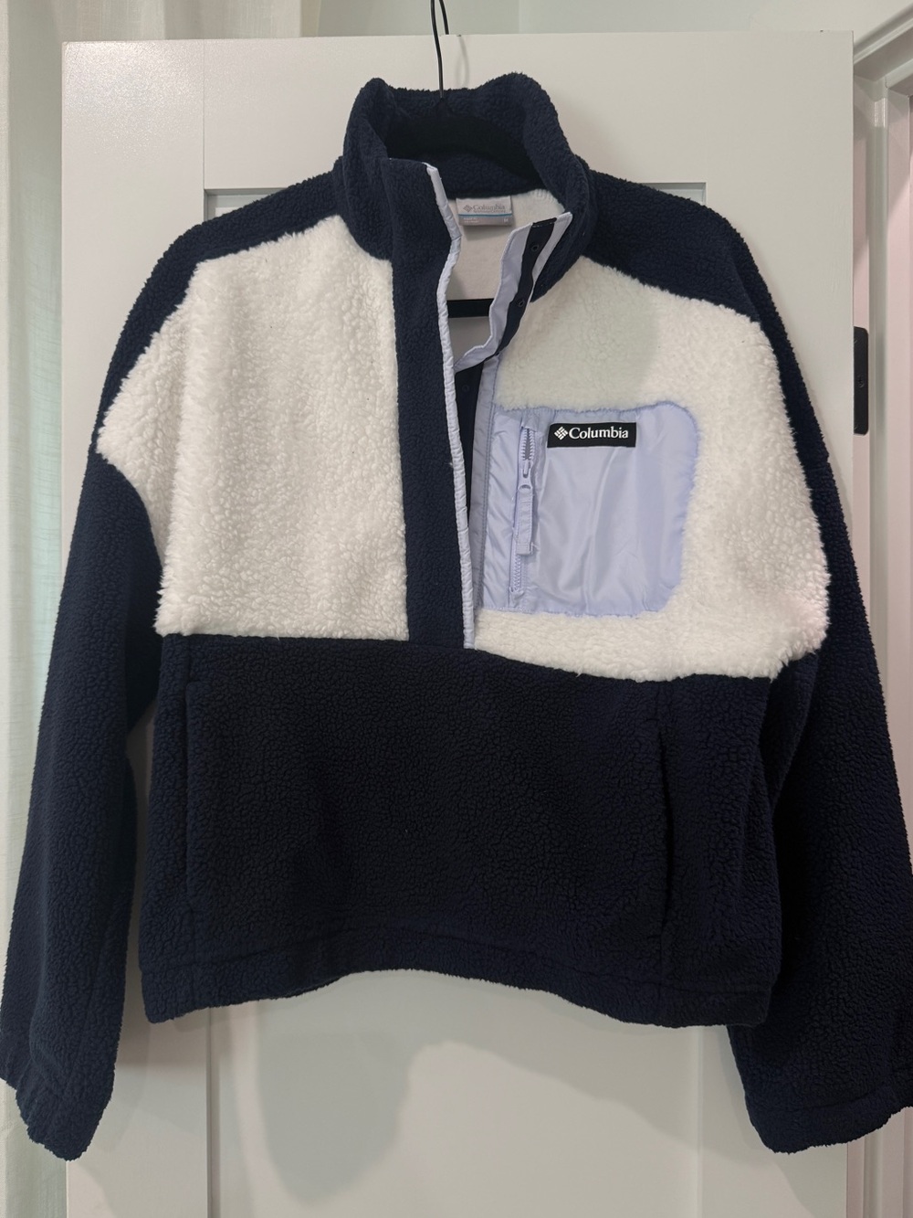 Columbia Navy and White Colorblock Sherpa Jacket - Picture 2 of 3